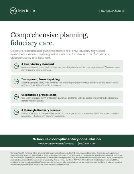 Meridian comprehensive financial planning guide
